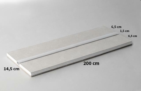 PANNELLO CARTONGESSO CON STRISCIA LED 14,5X200 LINEARE