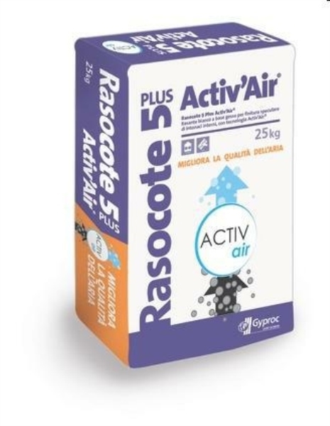GYPROC RASOCOTE 5 PLUS ACTIV’AIR® BIANCO KG. 25 finitu speculare