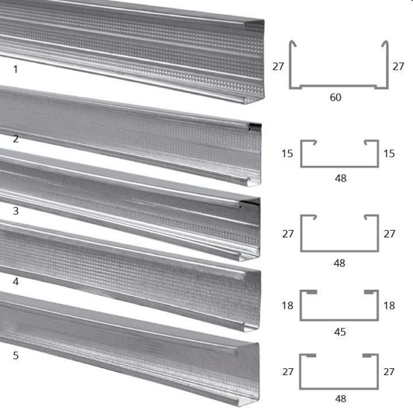 PROFILO ZINCATO CONTROSOFFITTO A C 27x48x27 sp. 6/10 ML.3