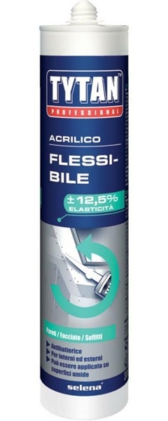 SIGILLANTE ACRILICO FLESSIBILE 12% BIANCO ML.300 profes/cartong.