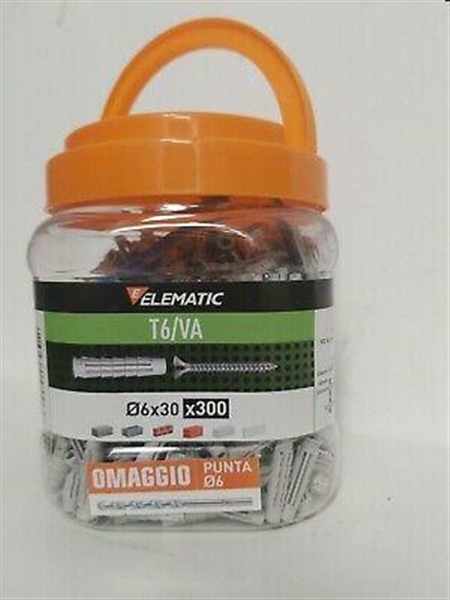 TASSELLI BOX T6 CON VITE - diametro 6 - 300pz