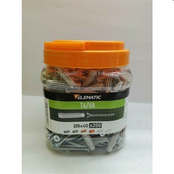 TASSELLI BOX T6 CON VITE - diametro 8 - 200pz