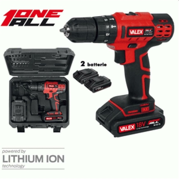 TRAPANO AVVITATORE 2BATT 1,5 M-TAP 18V K1