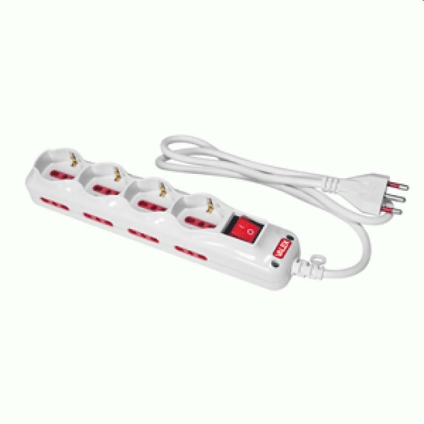 MULTIPRESA 4P UNIVERSALE 8BIPASSSO BIANCA