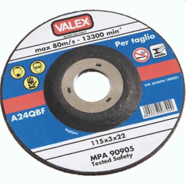 DISCO ABRASIVO FINE METALLO 115 mm3 MOLA DA TAGLIO METALLO