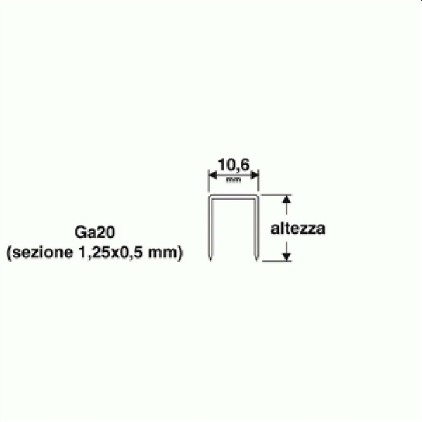 PUNTI 10.6X10MM 1000PZ