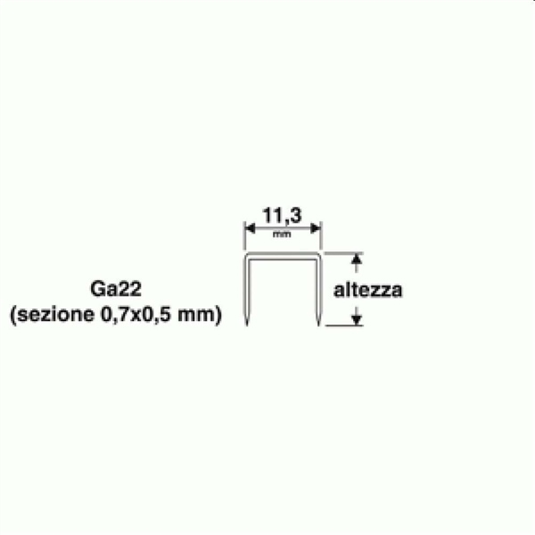PUNTI 11.3X8MM 1000PZ