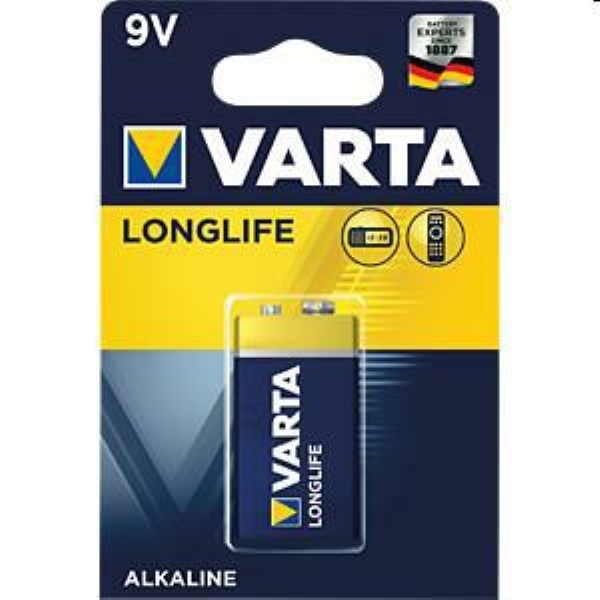 BATTERIA 9V TRANSISTOR VARTA ALKALINA 1,5V