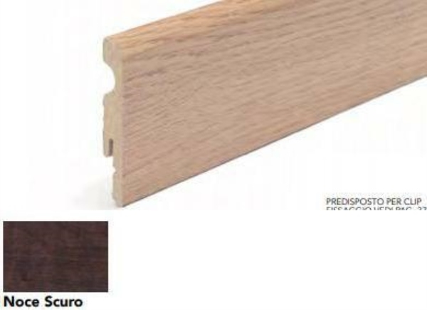BATTISCOPA MDF 80x10x2400 NOCE SCURO