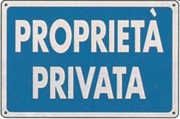 CARTELLO PROPRIETA' PRIVATA  CM.20X30