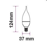 LAMPADINA LED 3W E14 CANDELA A FIAMMA 4000K