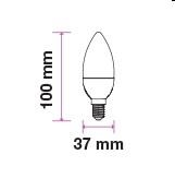 LAMPADINE LED BULB 5.5W E14 CANDLE 6400K PACK 3