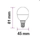 LAMPADINE LED BULB 5.5W E14 P45 4500K PACK 3