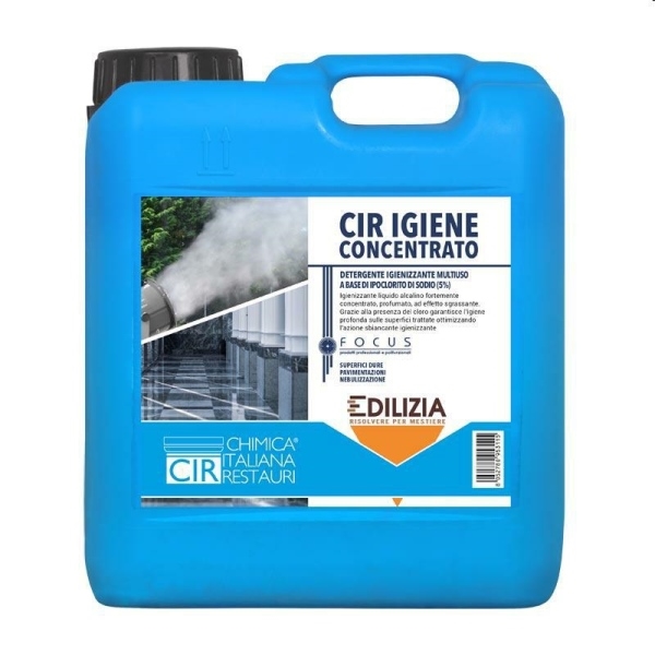 CIR IGIENE CONCENTRATO  LT.5 A BASE CLORO, ALCALINO PROFUMATO
