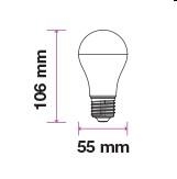 LAMPADINA LED BULB 5W E27 A55 PACK 3 3000K ****