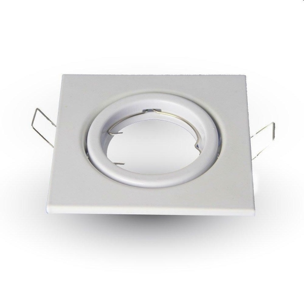 PORTAFARETTO LED GU10 ORIENTABILE INCASSO QUADRATO BIANCO