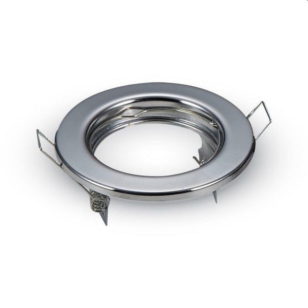 PORTAFARETTO LED GU10 INCASSO TONDO CROMATO 2PZ