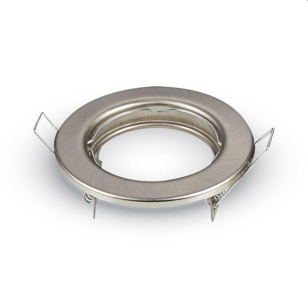 PORTAFARETTO LED GU10 INCASSO TONDO CROMO SATINATO 2PZ
