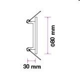 PORTAFARETTO LED GU10 INCASSO TONDO CROMO SATINATO 2PZ