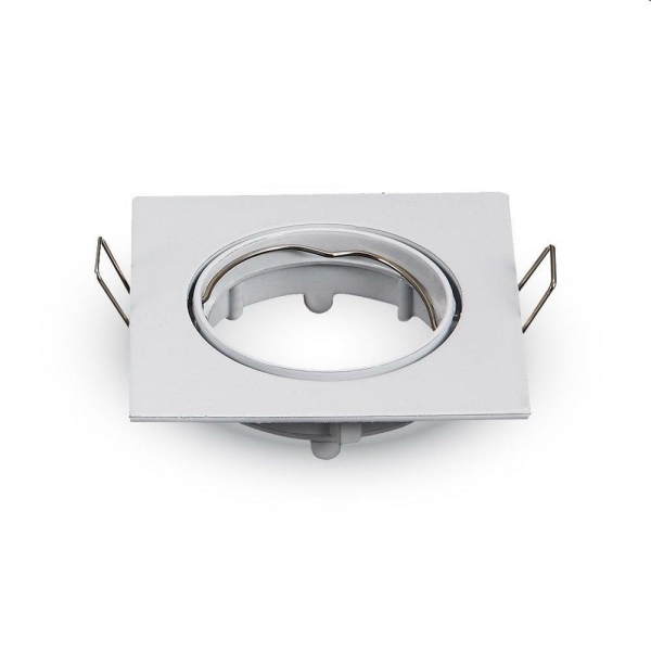 PORTAFARETTO LED GU10 INCASSO ORIENTABILE QUADRATO BIANCO