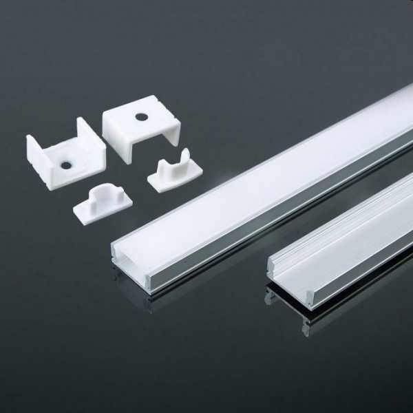 PROFILO ALLUMINIO COVER OPACA MT.2 17,4X7 STRISCE MAX 12,4mm