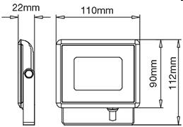 FARO LED ULTRA SLIM BIANCO SMD SAMSUNG 4000K 10W IP65 PROIETTORE
