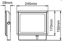 PROIETTORE LED NERO 50W 6400K IP65