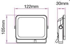 FARO LED ULTRA SLIM BIANCO 4500K 10W IP65 PROIETTORE