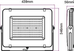 FARO LED ALTA LUMINOSITA' NERO 200W 6400K IP65 PROIETTORE