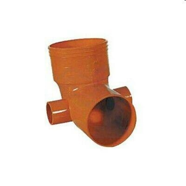 CURVA WC ALTA 2 ATTACCHI DA 40 PVC ARANCIO