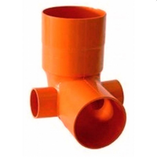 CURVA WC ALTA 2 ATTACCHI DA 50 PVC ARANCIO