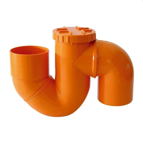 SIFONE VERTICALE DA 100 PVC ARANCIO