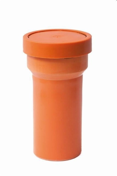 TRONCHETTO WC CON GUARNIZIONE DA 100 PVC ARANCIO