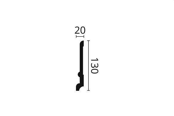 BATTISCOPA IN POLIMERO FD21 130X20 ML.2 WALLSTYL