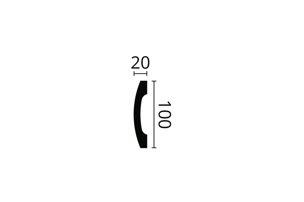 BATTISCOPA IN POLIMERO FD3 100X20 ML.2 WALLSTYL