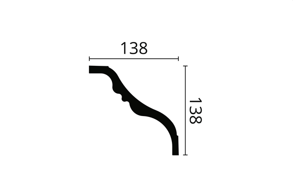 CORNICI IN POLISTIROLO TI 135X140MM ML.2 NOMASTYL