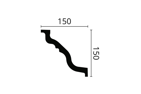 CORNICI IN POLISTIROLO TL 145X155MM ML.2 NOMASTYL