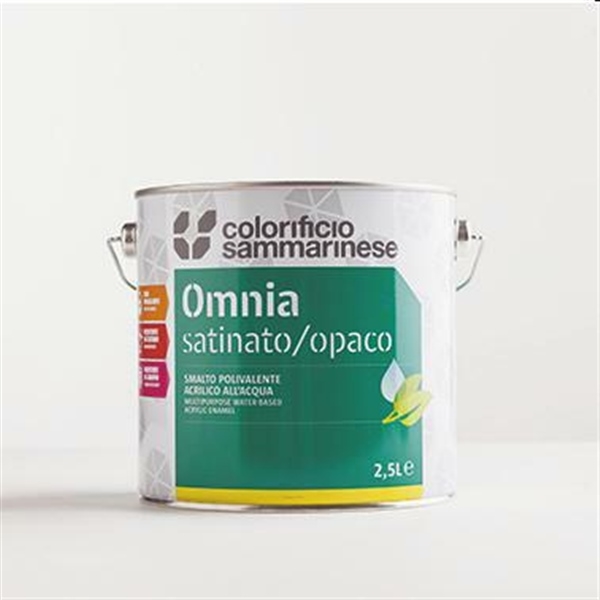 SMALTO OMNIA ALL'ACQUA NERO OPACO LT 2,5 ACRILICO