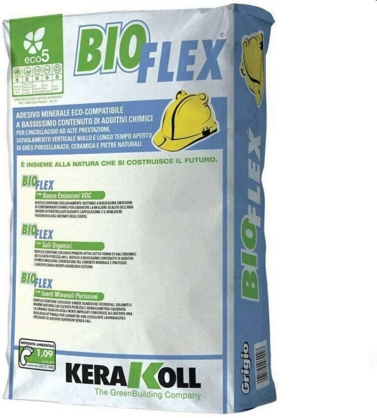 BIO FLEX ADESIVO GRIGIO KG.25 C2TE ( colla per pavimenti )
