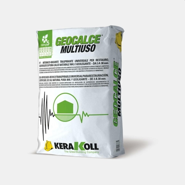 GEOCALCE MULTIUSO RASANTE KG.25 ULTRA BIANCO DA mm.3 a CM.3