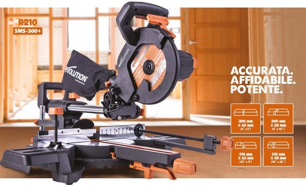 TRONCATRICE R210 SMS+ SCORR.300MM CON LAMA UNIVERSALE 1500W