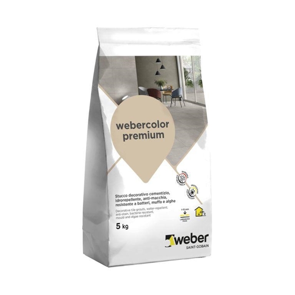 WEBERCOLOR PREMIUM COL 001 BIANCO KG.5 DA 0-15mm