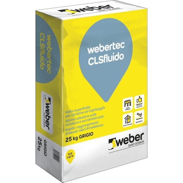 webertec CLSfluido KG.25 malta colabile antiritiro R4