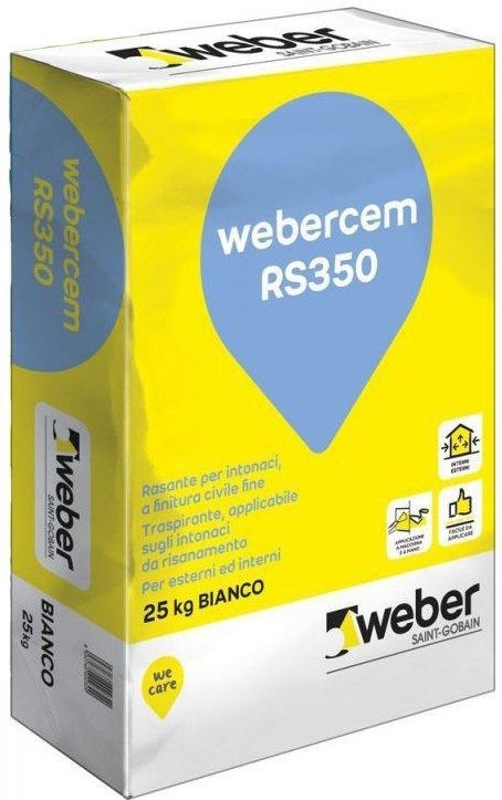 WEBERCEM RS 350 0.8 KG.25 BIANCO rasante interni/esterni