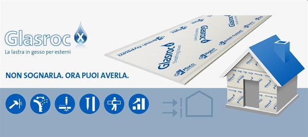 GYPROC GLASROC X BA 13 1200 x 3000 Tipo GM FH1I A1