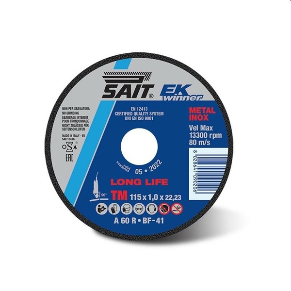 SAITEKO-TM 115x1,0x22,23 A60R MOLE DA TAGLIO METALLI performance