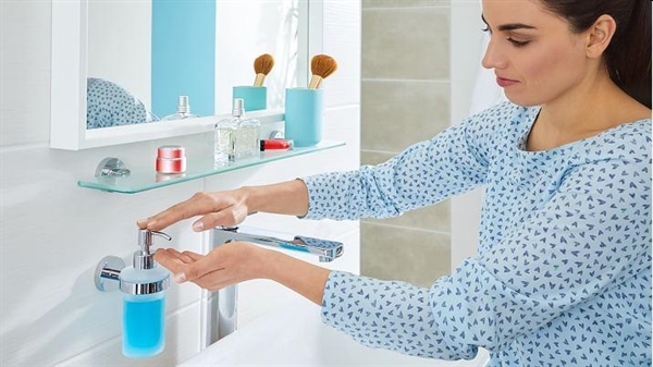 DISPENSER SAPONE LIQUIDO  ARGENTO  tesa smooz