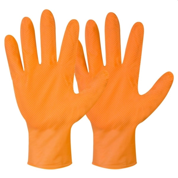 GUANTO NITRILE ORANGE DIAMOND GRIP BLACK TG.8 M
