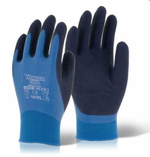 GUANTO NYLON RIVESTITO IN LATTICE BLU 9/L