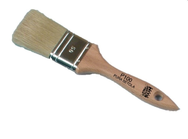 PENNELLESSA 100 TRIPLA/BIONDA PROFESSIONALE MANICO LEGNO 30